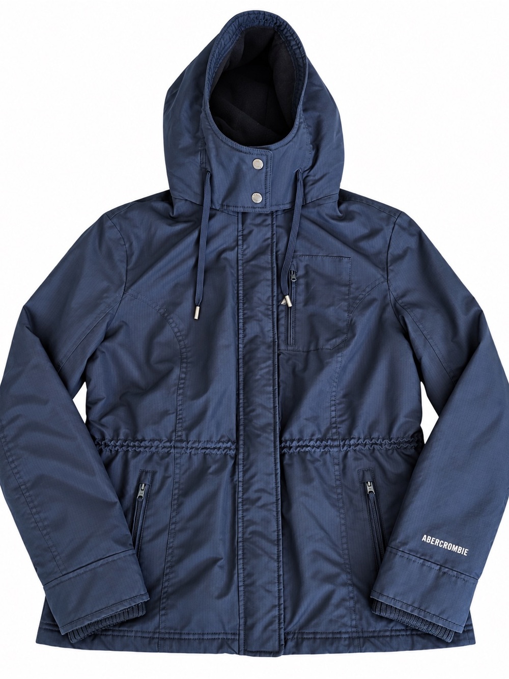 Abercrombie & Fitch All-Season Weather Warrior Jacket XL Navy Hooded (like new!)